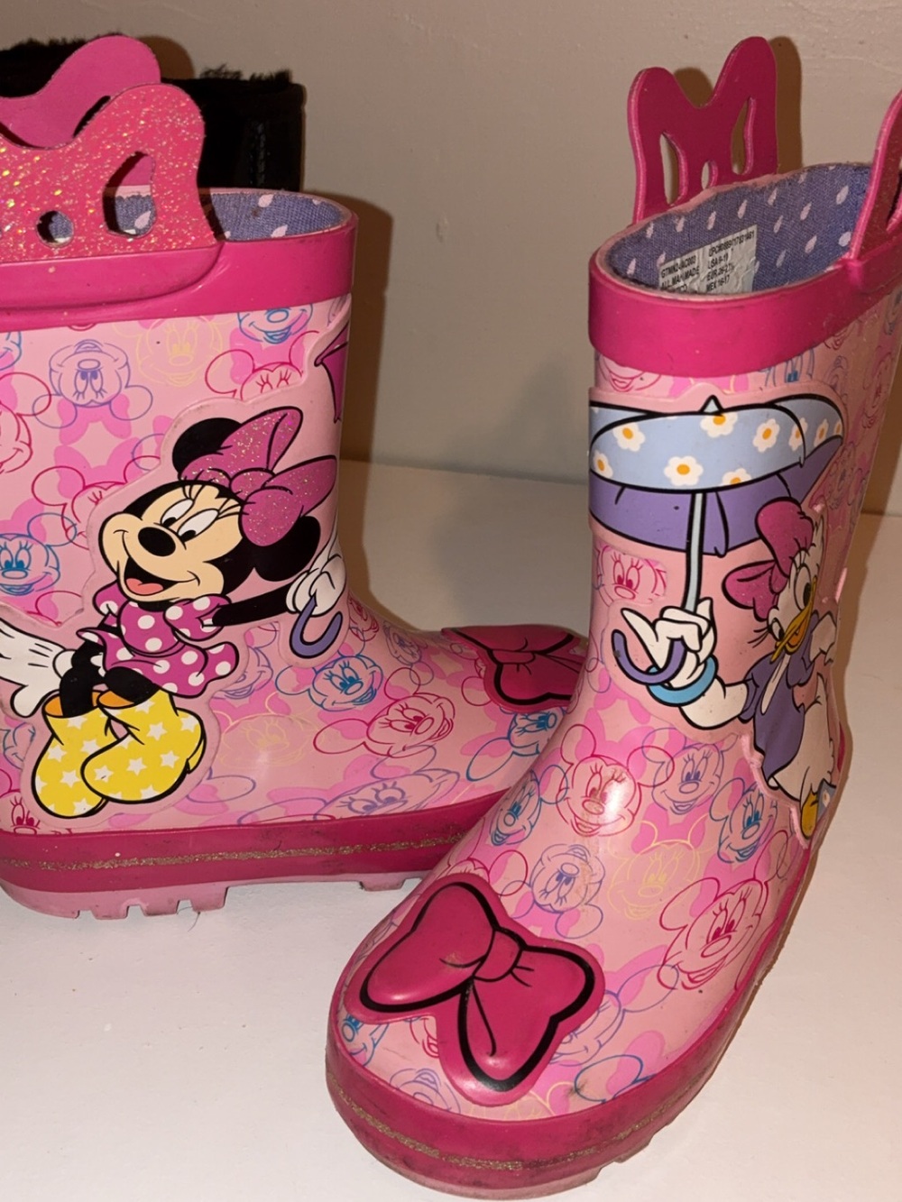 Disney Pink Minnie Mouse Kids Rain Boots - Picture 1 of 2